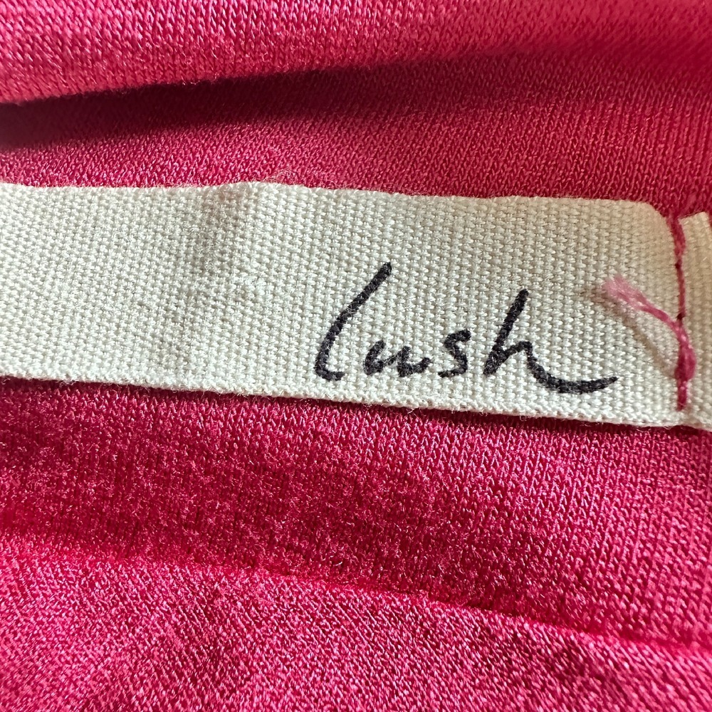 Lush One Shoulder Dress Ruched Bodycon Party Cocktail Raspberry Small NWOT - Picture 3 of 11